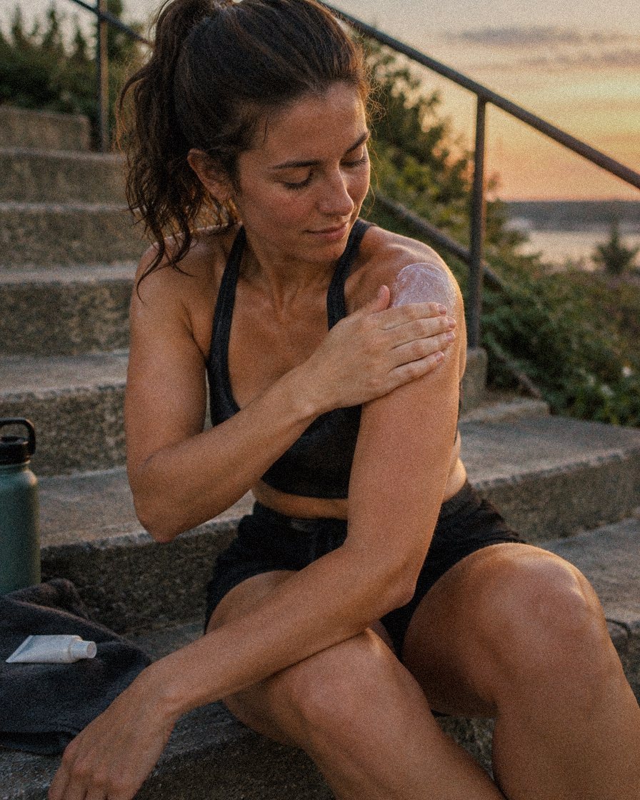 Applying WasabiRub after a run